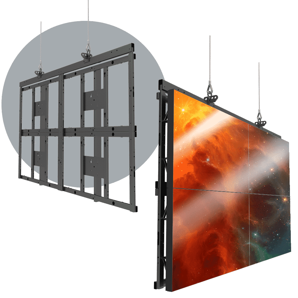 Video Wall Mounts & Rigging - Flyable LCD LED Video Walls