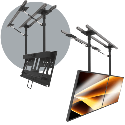 Video Wall Mounts & Rigging - Ceiling Mounted Video Walls and Menu Boards