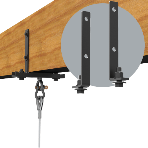 Wood beam clamp adapter